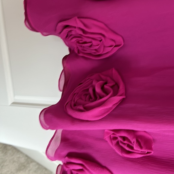 BODEN Silk Dress w Roses 14 Reg MINT - Picture 3 of 5